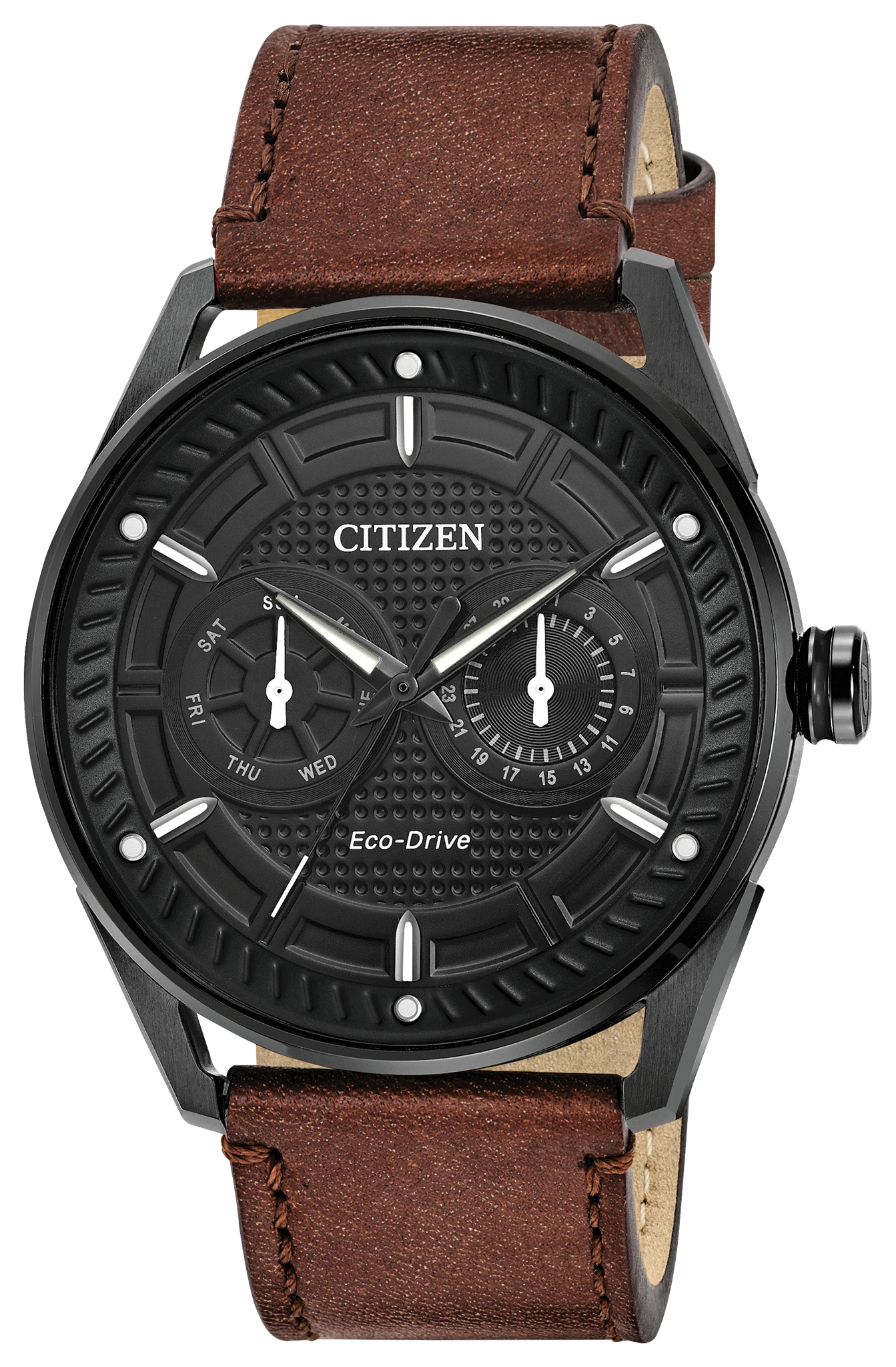 CTO - Men's Eco-Drive BU4025-08E Bold Black Dial Brown Watch | CITIZEN